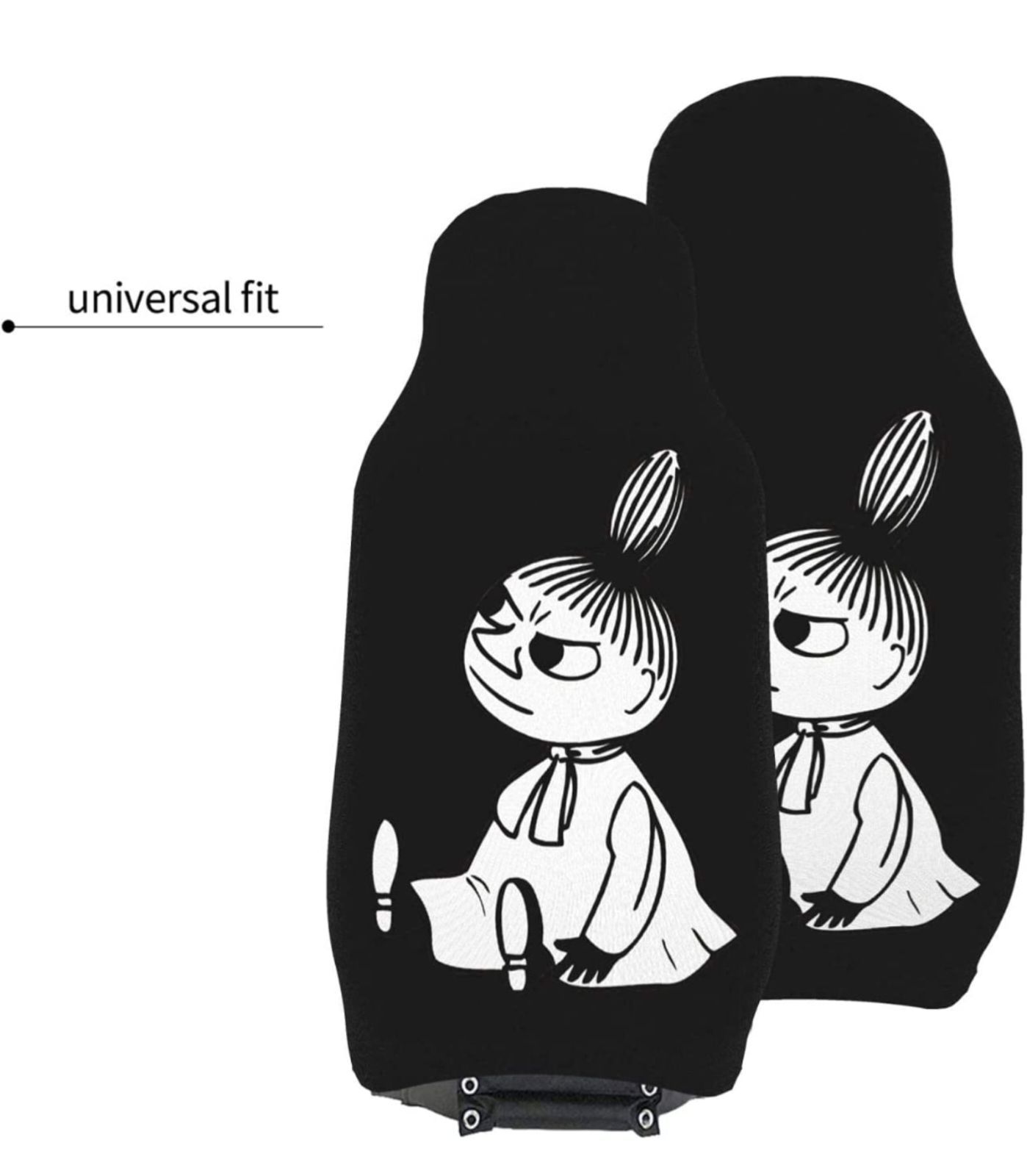 ムーミン カーシートカバー ２枚セット 前席用 軽 普通車適用 フロント