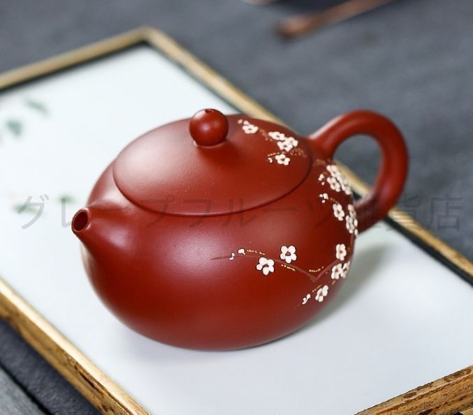 宜興  紫砂壷   急須 茶壷 宜興紫砂水平壷 紅泥 50ml – 遊茶オンラインショップ