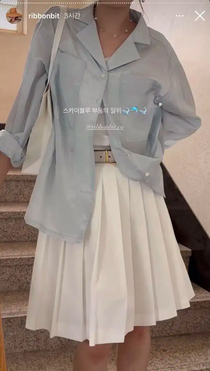 リボンビット プリーツ ミディスカート リボン빛 プリーツ スカート