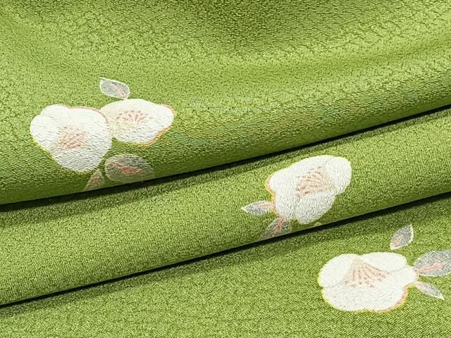 平和屋着物▽小紋 単衣 枝椿 洗える着物 CAAS2410xi