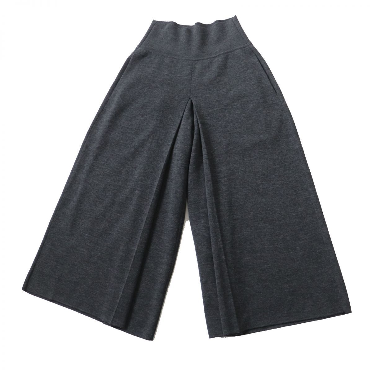 FOXEY フォクシー ニットパンツ ウール 黒 ワイド ガウチョ 38 M