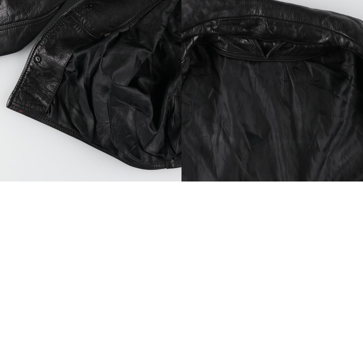 UNKNOWN レザーカーコート メンズXL ヴィンテージ /evb002226ブラック系黒色柄