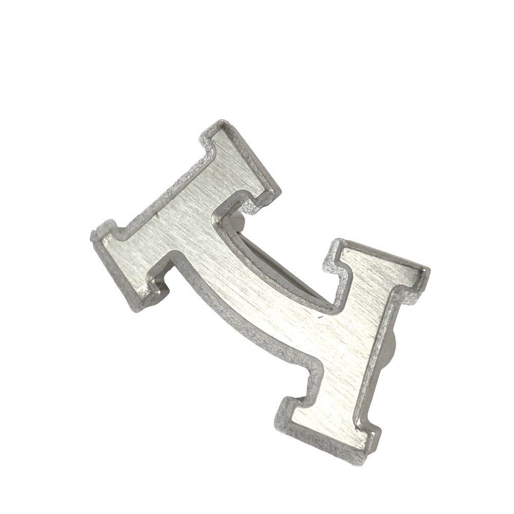 □未使用□ エルメス H ロゴ スマイル モチーフ ピン ブローチ