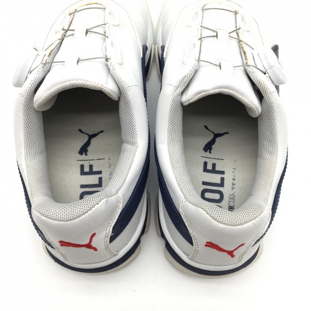 PUMA - 【美品】プーマ ゴルフシューズ 白×ネイビー 18866102 ACE BOA ダイヤル式 メンズ 27.0 ゴルフウェア PUMA 美品】プーマ ゴルフシューズ 白×ネイビー 18866102 ACE BOA
