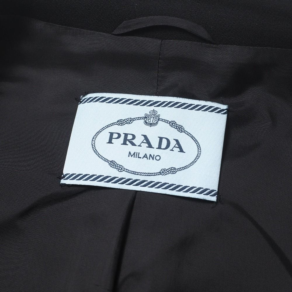 □美品□PRADA プラダ ジャケット サイズ44 ウール バイカラー  