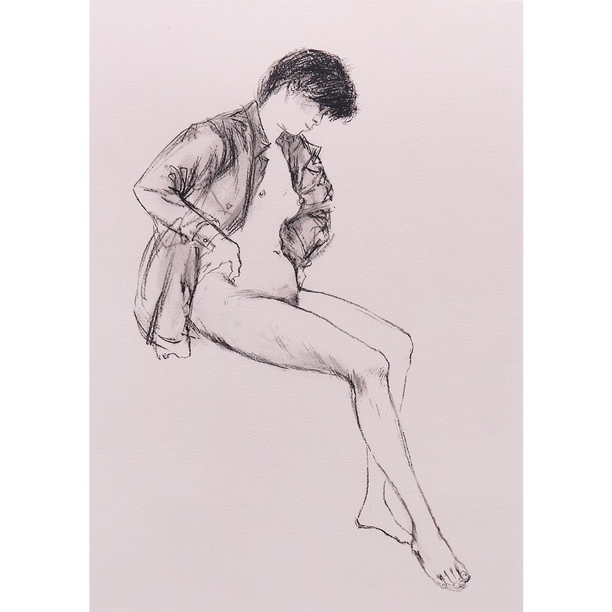 佐藤忠良 シャツ 或る日の女Ⅱ 人物画 女性像 作家直筆サイン 美人画 裸婦 彫刻家 文化勲章 リトグラフ 版画 絵画 真作保証 げ交渉