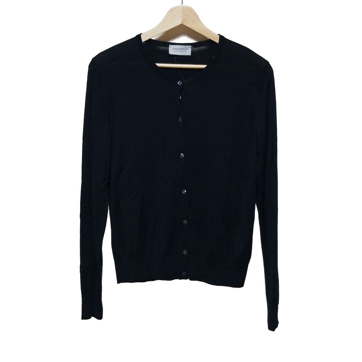 【美品】JOHN SMEDLEY カーディガン ブラック 黒 JOHN SMEDLEY ジョンスメドレー カーディガン メンズ ペット