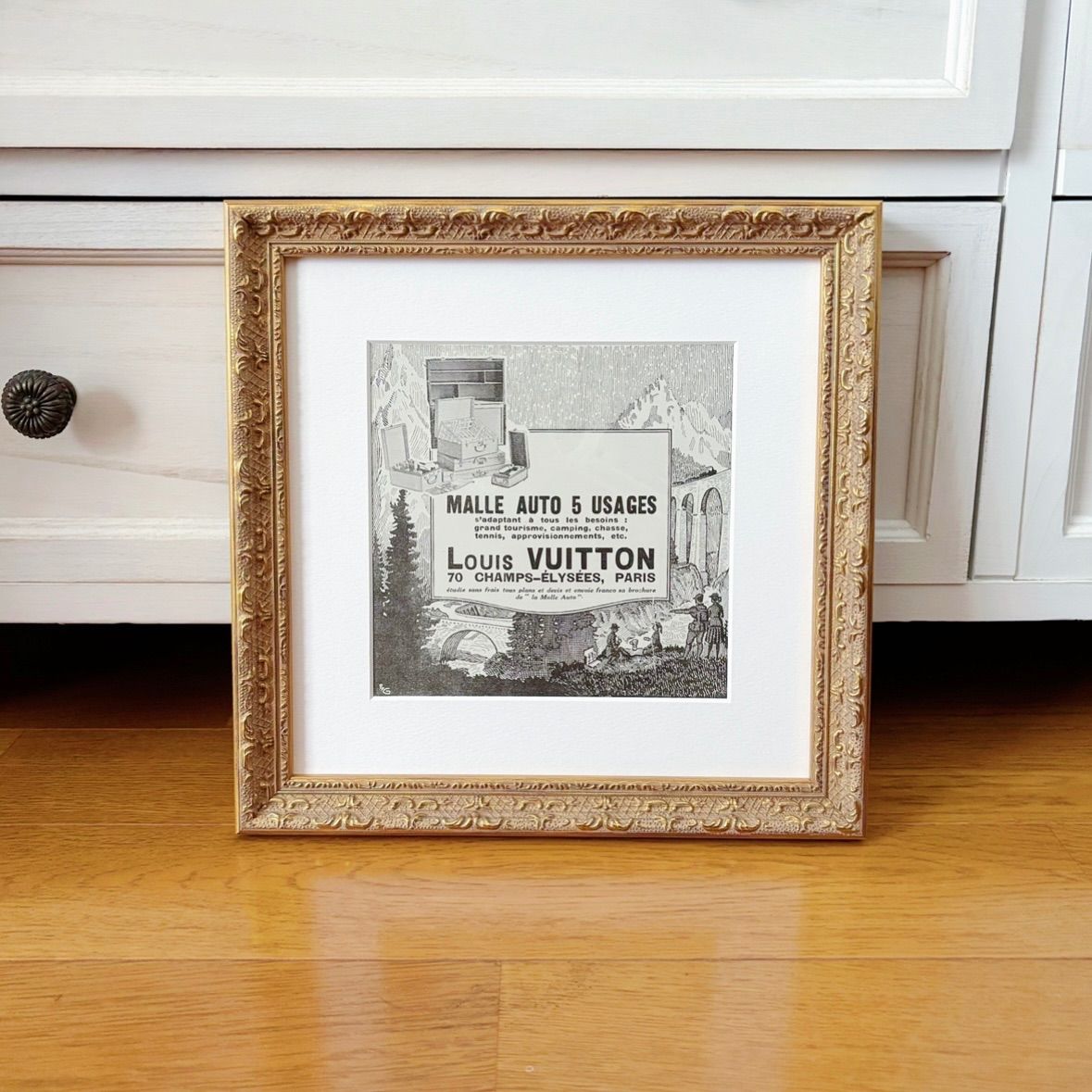 ルイヴィトン　ビンテージ（ヴィンテージ ）アドポスター額縁付 ルイヴィトン ビンテージ（ヴィンテージ ）アドポスター額縁付