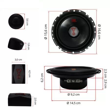 JBL 62VMS80 セパレート カースピーカー 16.5cm 4オーム BRIGHTFACE_UK