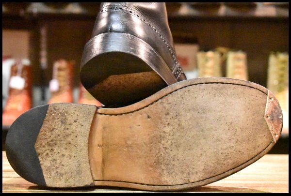  UK 8.5 Tricker’s トリッカーズ M 2508 ブローグブーツ ブラック ボックスカーフ 黒 ウイングチップ カントリー FI 155 ワークブーツ ブーツ 革靴