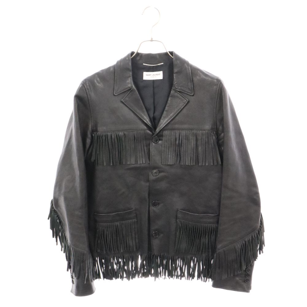 SAINT LAURENT PARIS (サンローランパリ) 13AW by Hedi Slimane フリンジレザージャケット カーティスジャケット 330439 Y5CD1 エディ期 ブラック