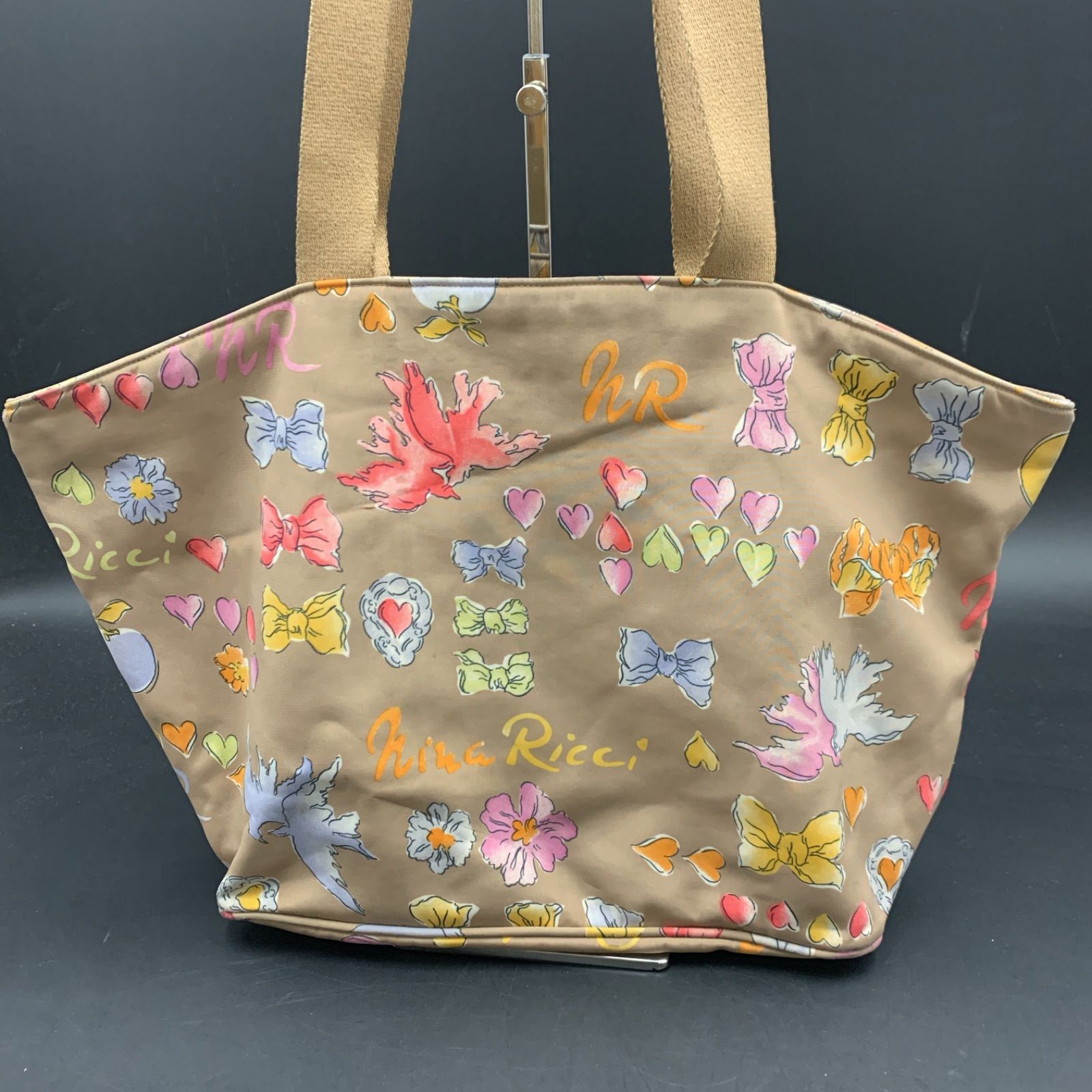 79 NINA RICCI ニナリッチ ナイロン 大容量 トートバッグ 総柄 