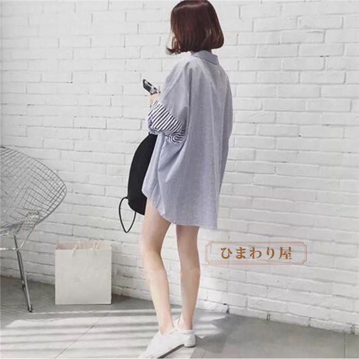 シャツ レディース ロング 長袖 半袖 ブラウス ゆったり ロングシャツ 春 夏 春服 夏服 きれいめ トップス カットソー カジュアル 体型カバー シャツ レディース ロング 長袖 半袖 ブラウス ゆったり ロング