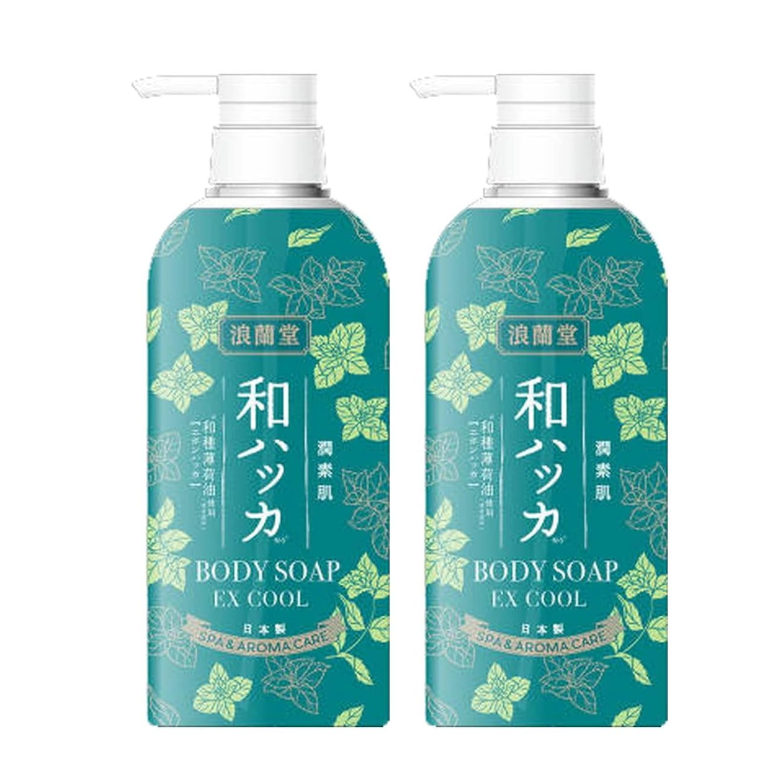 【まとめ買い】コスメテックスローランド 潤素肌 和ハッカクールボディソープ 480ml × 2本セット 