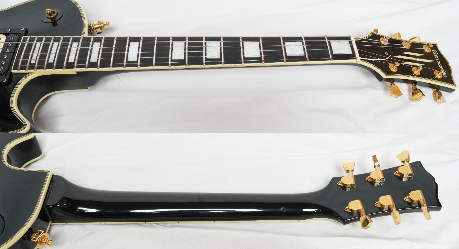 Edwards レスポール　エボニー指板 ☆EDWARDS by ESP E-LP Les Paul Custom 初期型 極太ネック レスポール