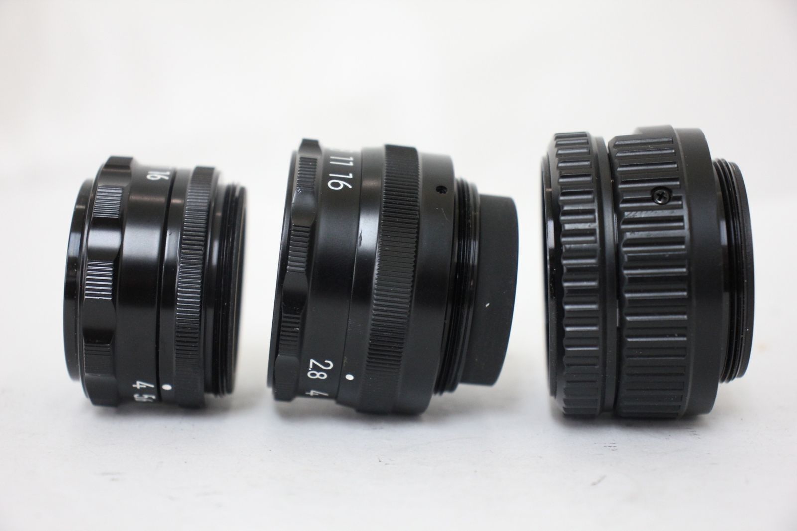 カメラ 【返品保証】 【3点まとめ】ニコン Nikon EL-NIKKOR 50mm F4 50mm F2.8 75mm F4 引き伸ばしレンズ e2903