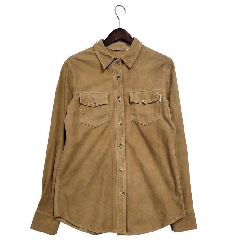 Timberland ティンバーランド LAMBSKIN LEATHER SUEDE SHIRT ラムスキン レザー スエード シャツ 長袖 トップス 146-250514-as-19-izu