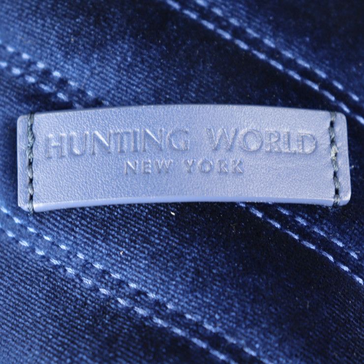 HUNTING WORLD ハンティングワールド ハンドバッグ ベロア レザー