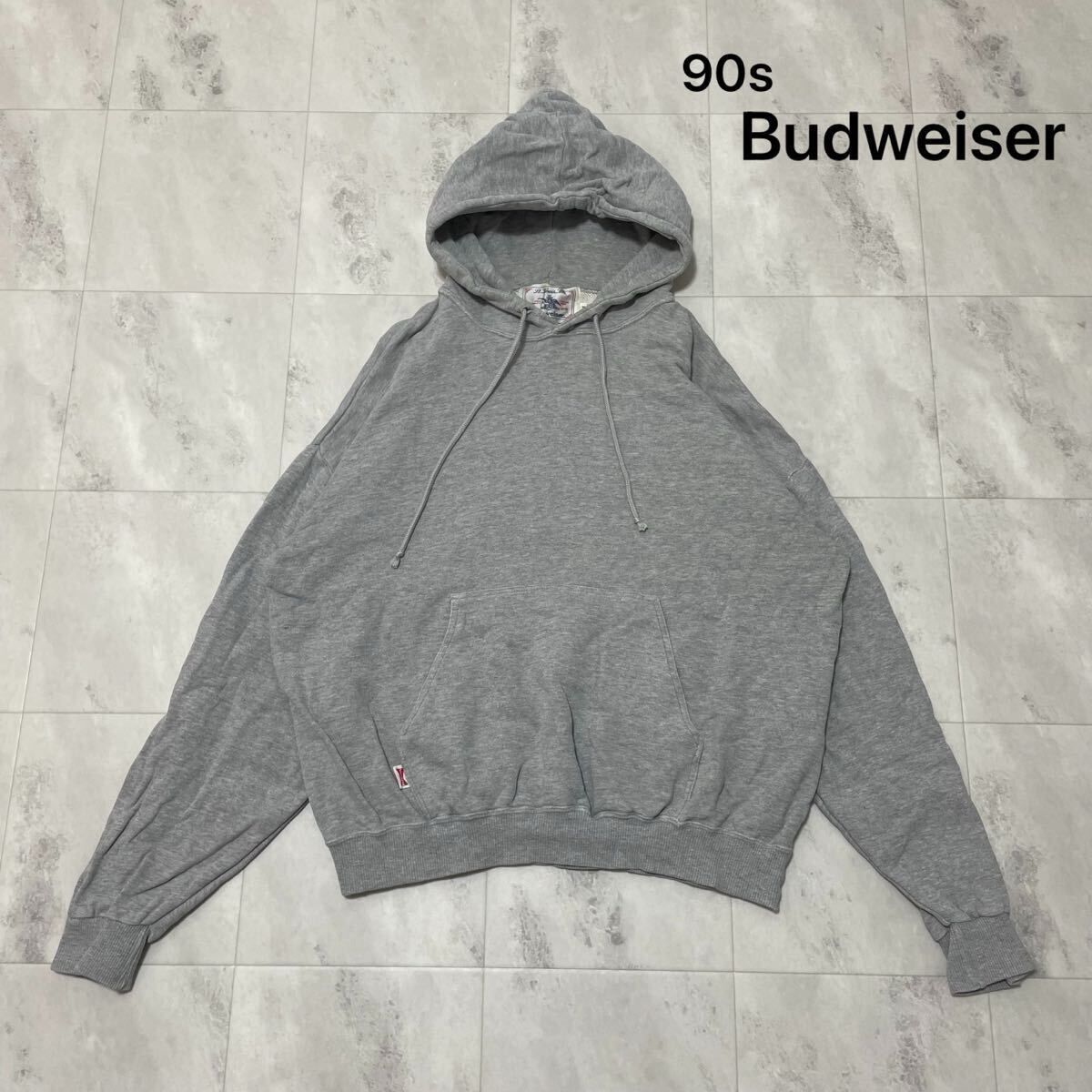 90s Budweiser バドワイザー sweat hoodie スウェットパーカー 背面 
