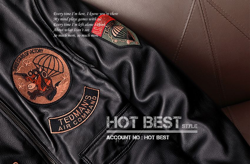 上質 メンズ レザー ジャケット シープスキン 羊革 刺繍 キルティング