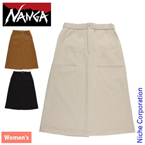 ナンガ コーデュロイ Aライン スカート ウィメンズ N 2530 1 F 095 B IV アイボリー WL