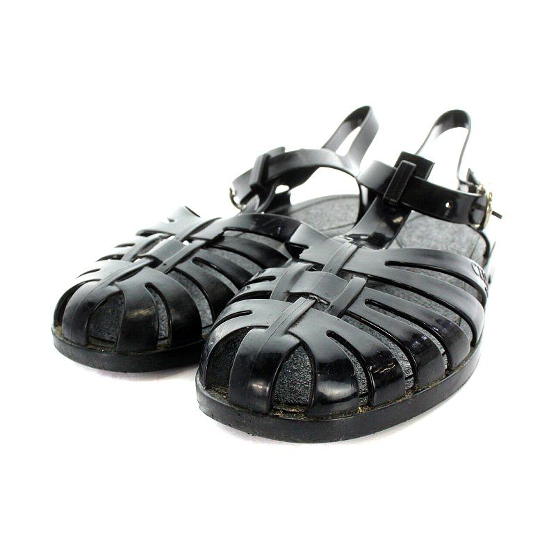 セリーヌ CELINE グルカサンダル ラバー 黒 ブラック 39 26cm 黒 ブラック SH AK12
