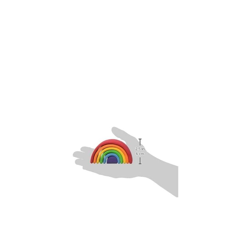 グリムGRIMM S 玩具 おもちゃ 知育玩具 積み木 インテリア 見立て遊び 虹 レインボー 高さ5.5×幅10.5×奥行4cm 虹色トンネル 小