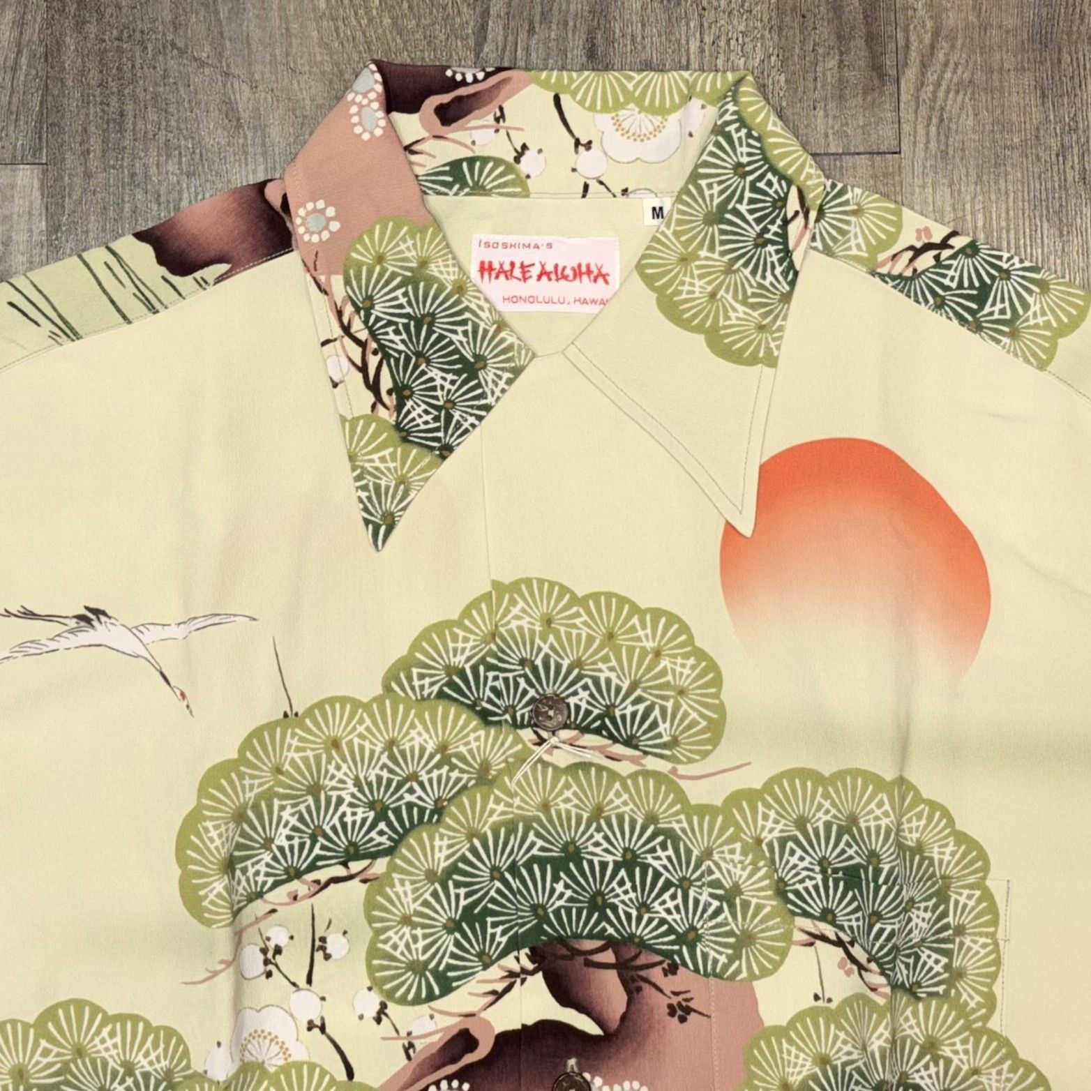 サンサーフ スペシャルエディション 和柄 アロハシャツ イソシマ 高砂 アメカジ ハワイアン SS39231 133 ベージュ