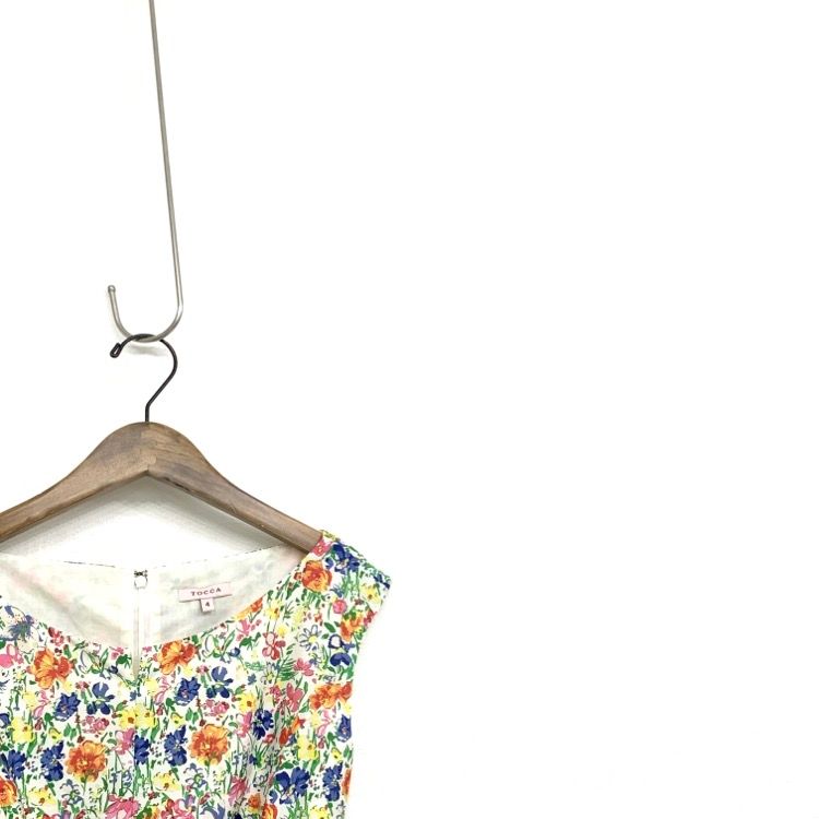 未使用品 TOCCA トッカ BLOOMING FLOWER ドレス 花柄プリント 