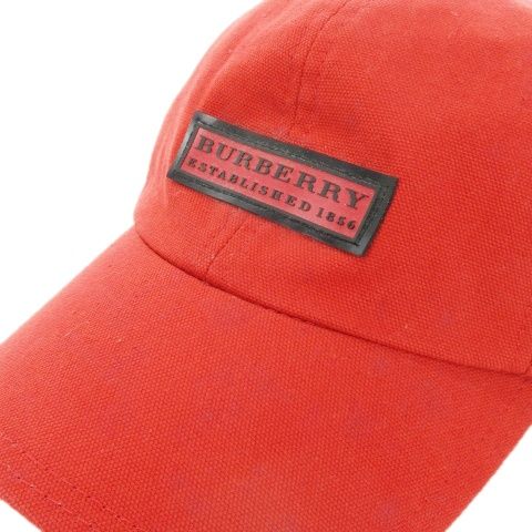 バーバリー　Burberry 帽子　厚手　一回使用　赤 8068032cap.jpg