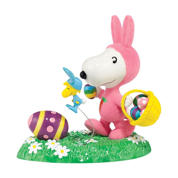  PEANUTS スヌーピー＆ウッドストック イースター  フィギュア 高さ10m  SNOOPY うさぎ Department 56 その他