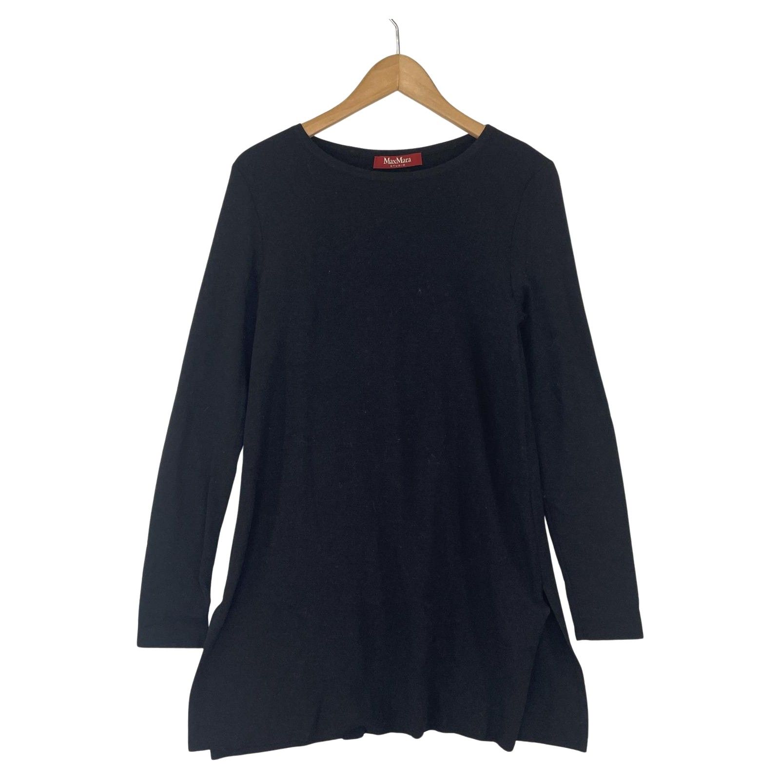 MAX MARA マックスマーラ サイドスリットニット sizeM/ブラック
