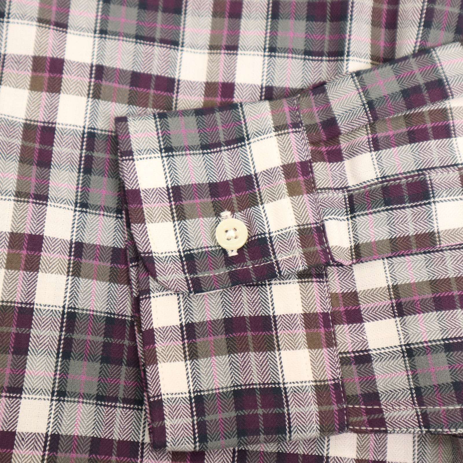 【新品 未使用】 Crocodile クロコダイル 通年 ロゴタグ 長袖 チェック シャツ Sz.L メンズ