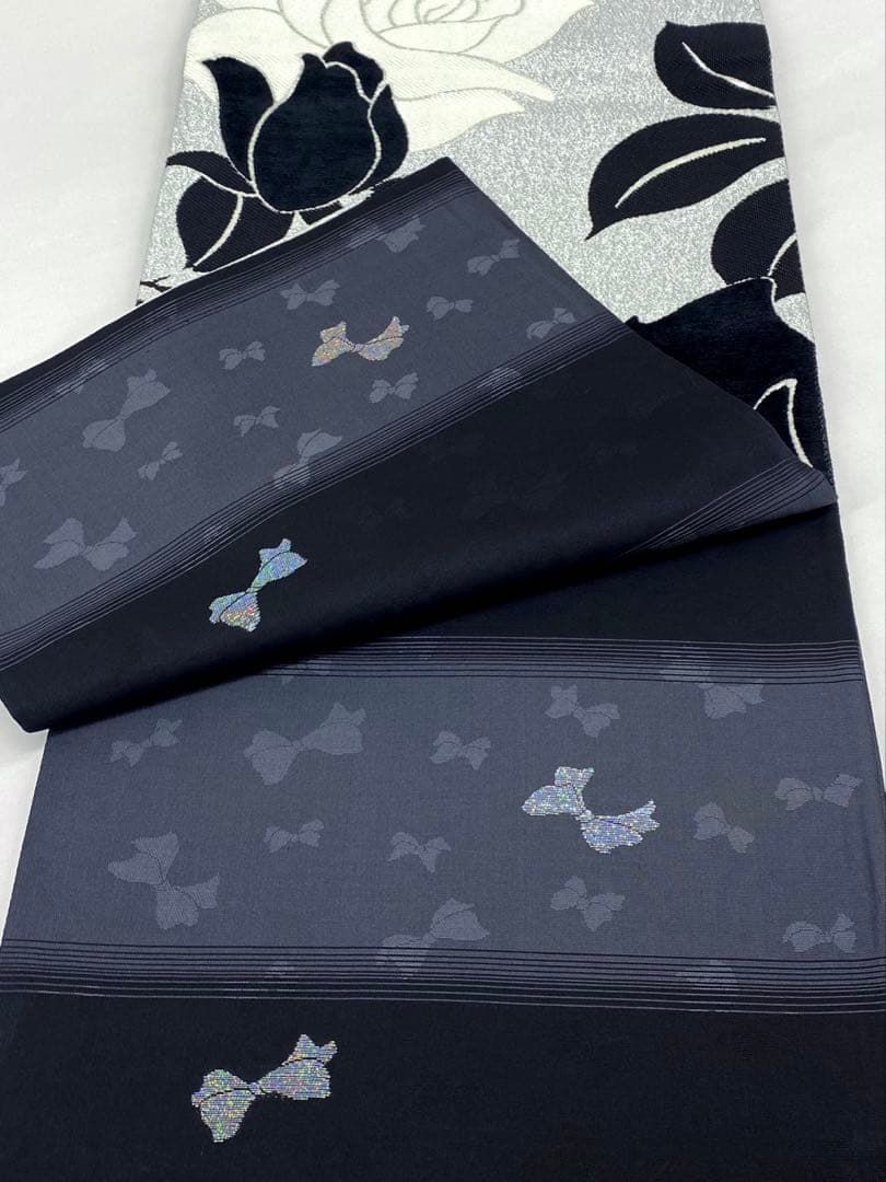 袋帯 正絹 振袖 豪華 薔薇 大輪 モール織 長め F1499 - メルカリ