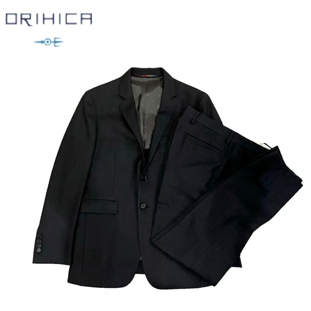 美品】 ORIHICA オリヒカ スーツ ジャケット パンツ ブラック - メルカリ