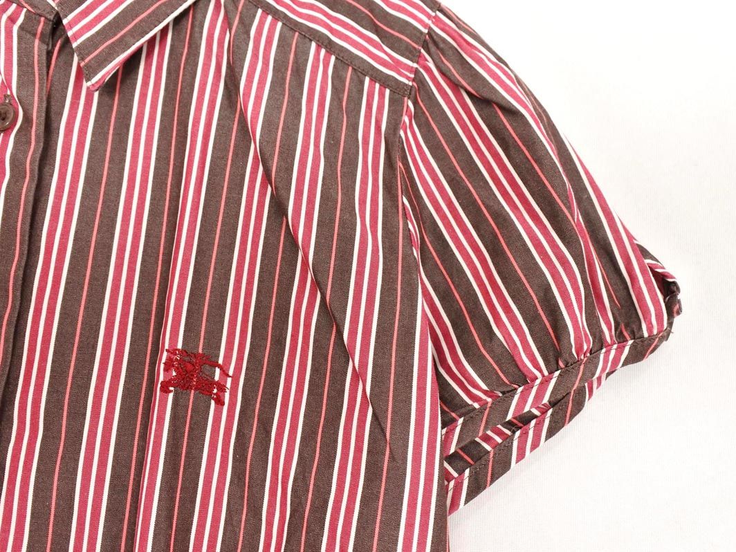 バーバリーブルーレーベル　コットン　ストライプ　ブラウス　シャツ　パフスリーブ BURBERRY BLUE LABEL バーバリーブルーレーベル ストライプ