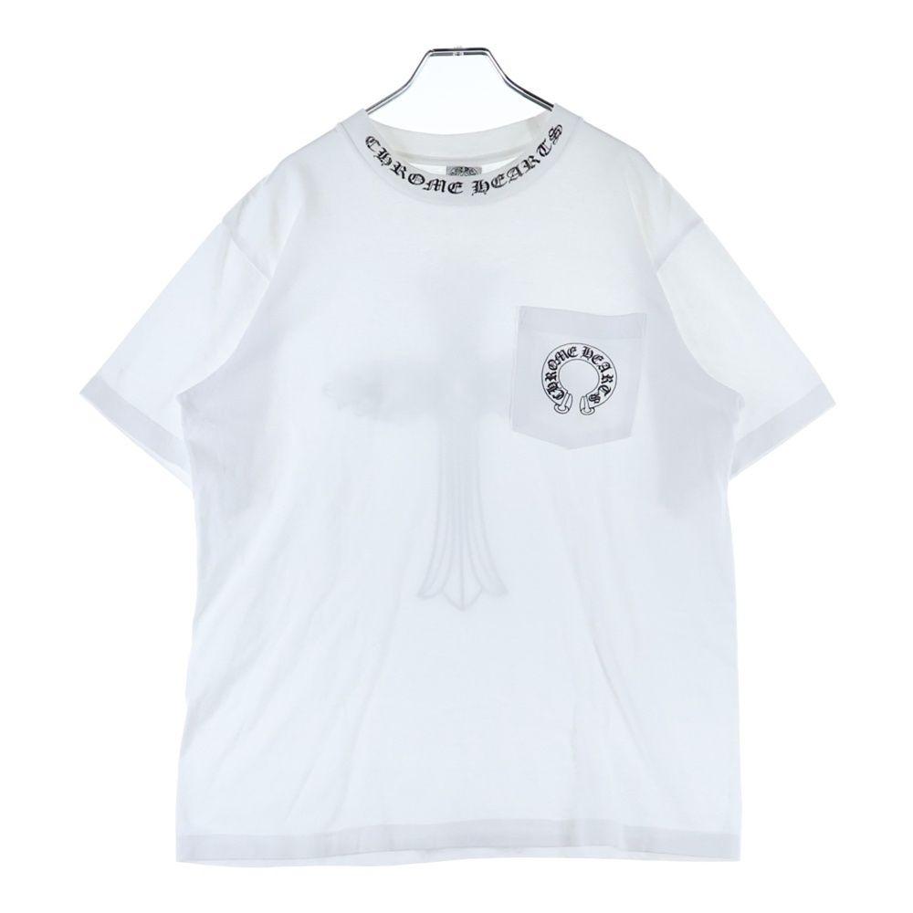 CHROME HEARTS Tシャツ 半袖 バックロゴ ホースシュー 白 XS Chrome Hearts - CHROME HEARTS Tシャツ 半袖 バックロゴ ホースシュー