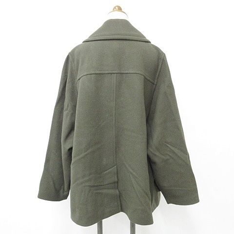 ミューニック Munich コート Pコート テーラー ダブル オーバーサイズ ウール オリーブ 緑 モスグリーン S