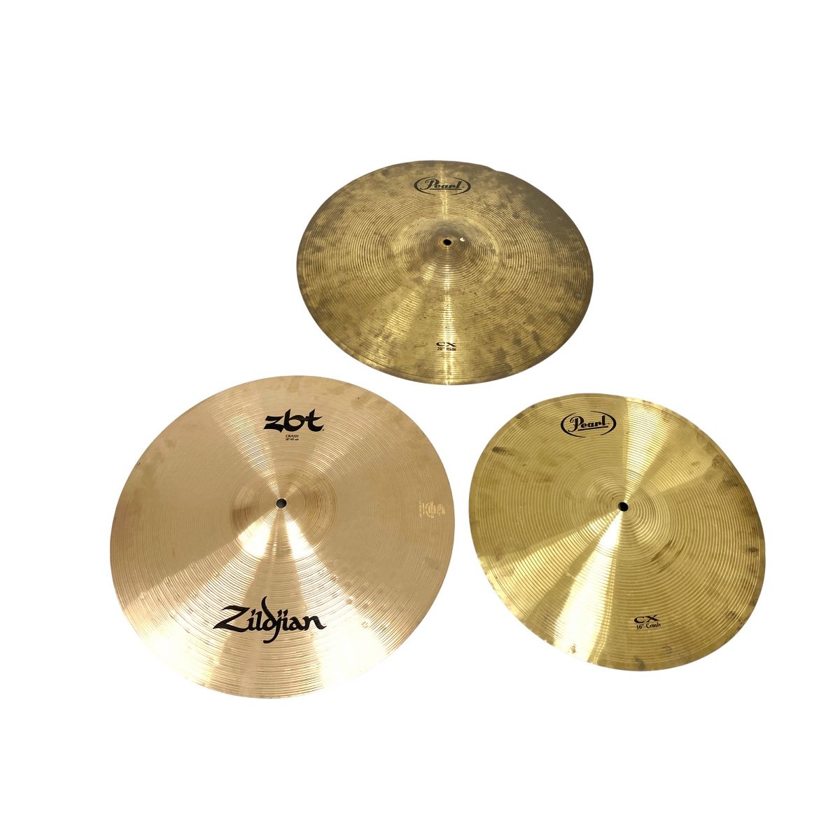 ハルトムート ドラム シンバル zbt CRASH 18'/45cm、CX 20' Ride、CX 16' Ride