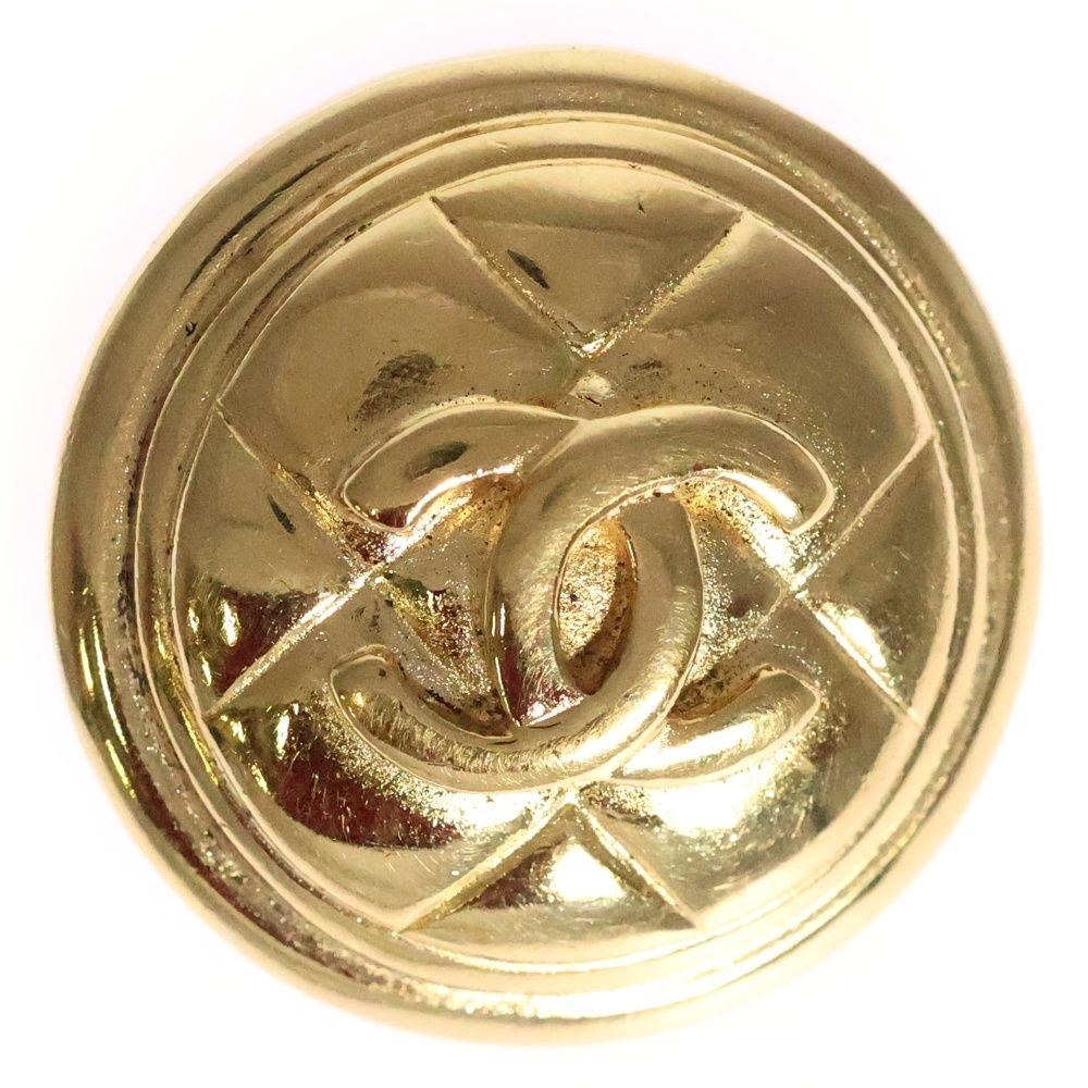 CHANEL シャネル ココマーク マトラッセ ブローチ ピンバッジ GP ゴールド