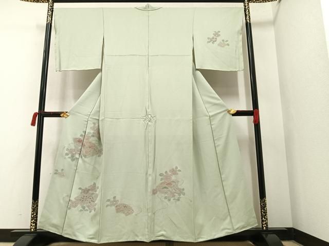［3417］訪問着 中国三大刺繍 汕頭刺繍 スワトウ 正絹 着物 袷 3417］訪問着 中国三大刺繍 汕頭刺繍 スワトウ 正絹 着物 袷