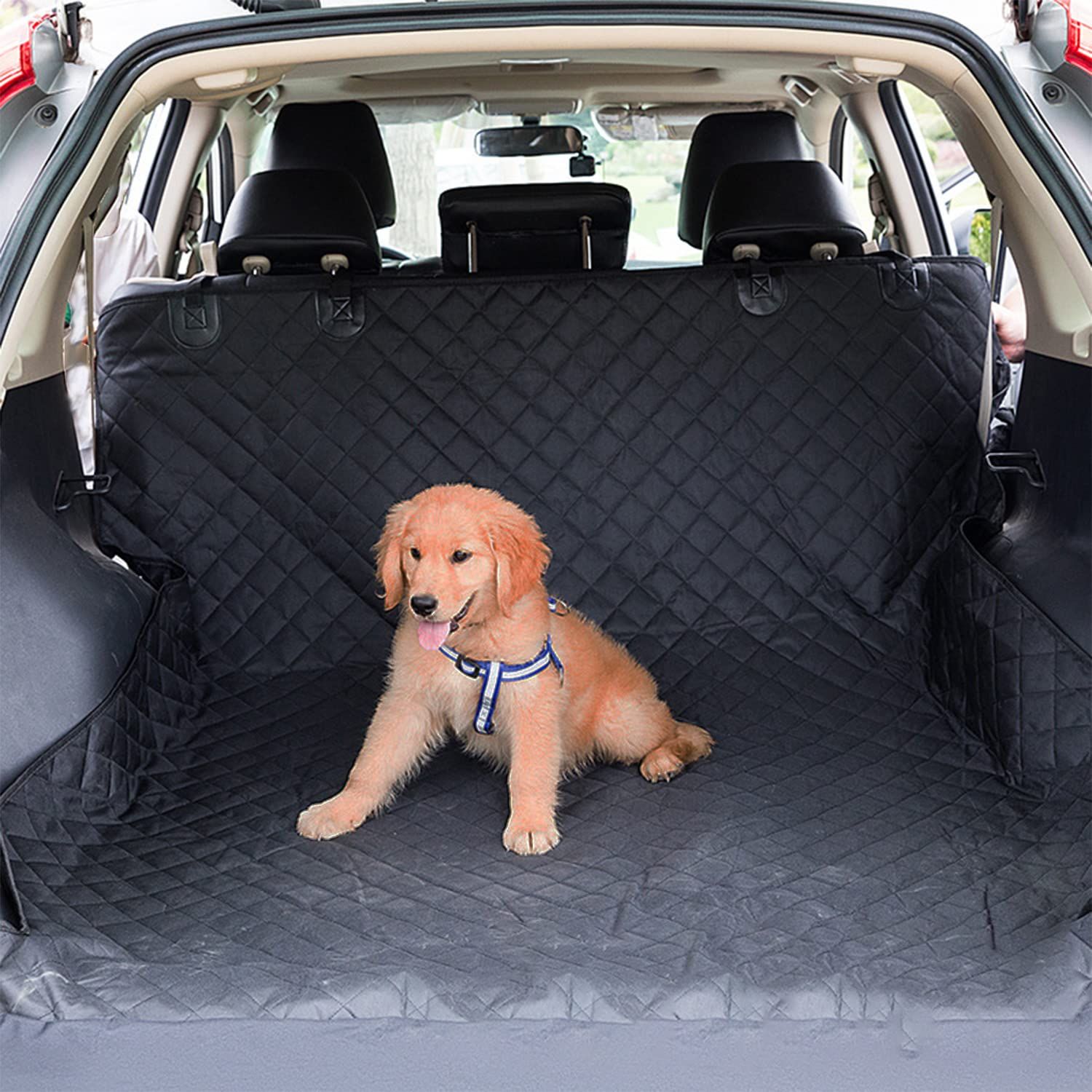 【Gran Roi】ペット ドライブシート トランク マット シートカバー 車用ペットシート 犬用カー用品 (トランク：黒) [トランク：黒]