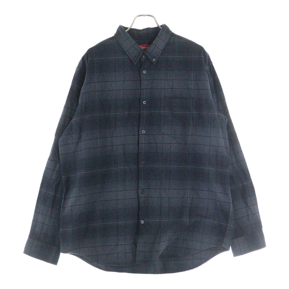 SUPREME シュプリーム 23SS Shadow Plaid Flannel Shirt シャドープレイド フランネル 長袖シャツ ブラック