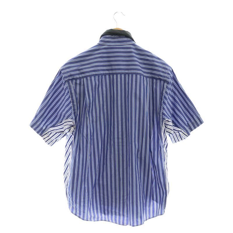【極美品】1サイズ sacai ストライプ 半袖シャツ ドッキング 極美品】1サイズ sacai ストライプ 半袖シャツ ドッキング