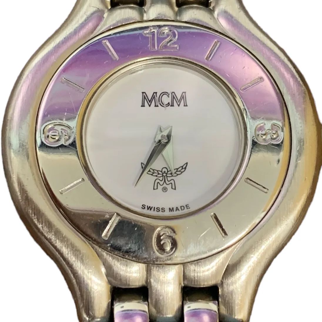 【正常稼働 良好】MCM エムシーエム　QZ ラウンド　レディース/腕時計