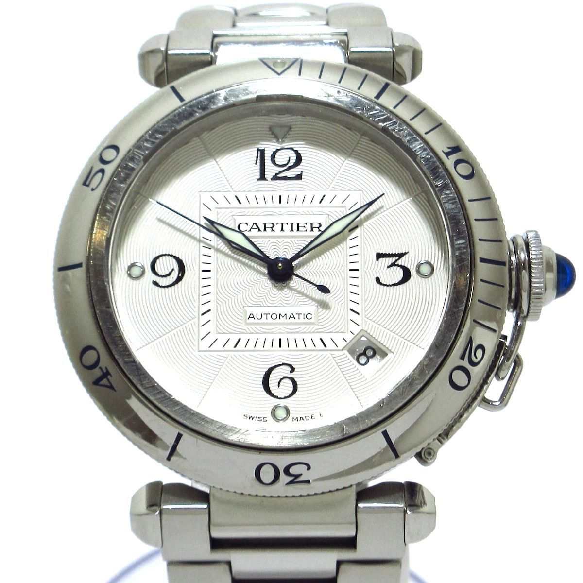 Cartier(カルティエ) 腕時計 パシャ38 コンベックスグリッド W31059H3 メンズ SS/裏スケ 白 - メルカリ