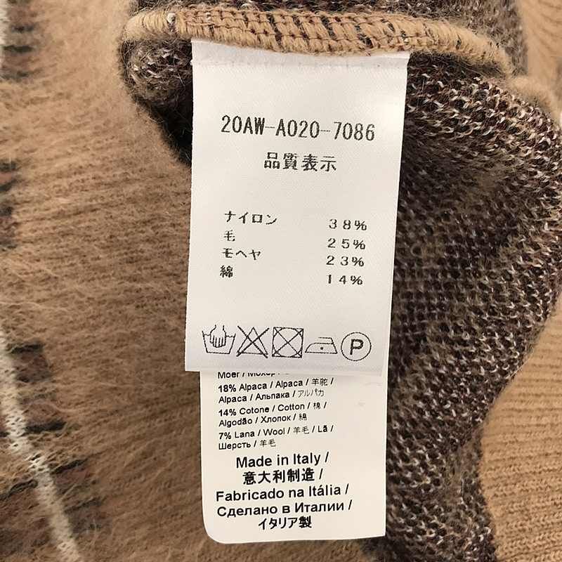 N°21 - 【美品】  N°21 / ヌメロヴェントゥーノ | チェック カシミヤ混  ニット | 42 | ベージュ/ブラック/ピンク | レディース 美品】 N°21 / ヌメロヴェントゥーノ | チェック カシミヤ混