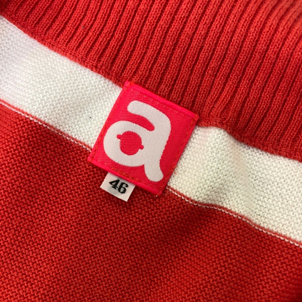 サイズ：46 ARCHIVIO アルチビオ 長袖ニットジップジャケット レッド系