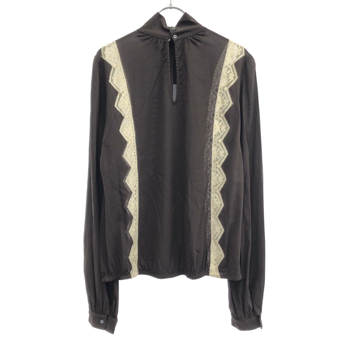 DOLCE & GABBANA ブラックシルク✖️レースブラウス DOLCE & GABBANA ブラックシルク✖️レースブラウス Dolce