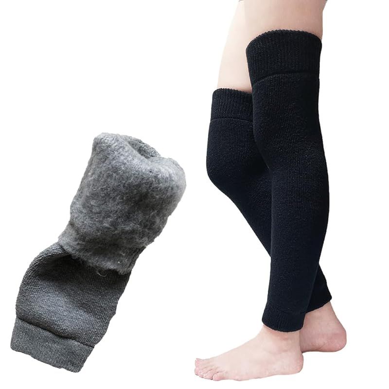 [kokoromeika] 日本製 王様の裏起毛 超極暖を超えた極暖 裏起毛 レッグウォーマー ロング ルームソックス レディース 暖かい 極暖 冷え性 ブラック 就寝 冷え取り靴下 (グレー)